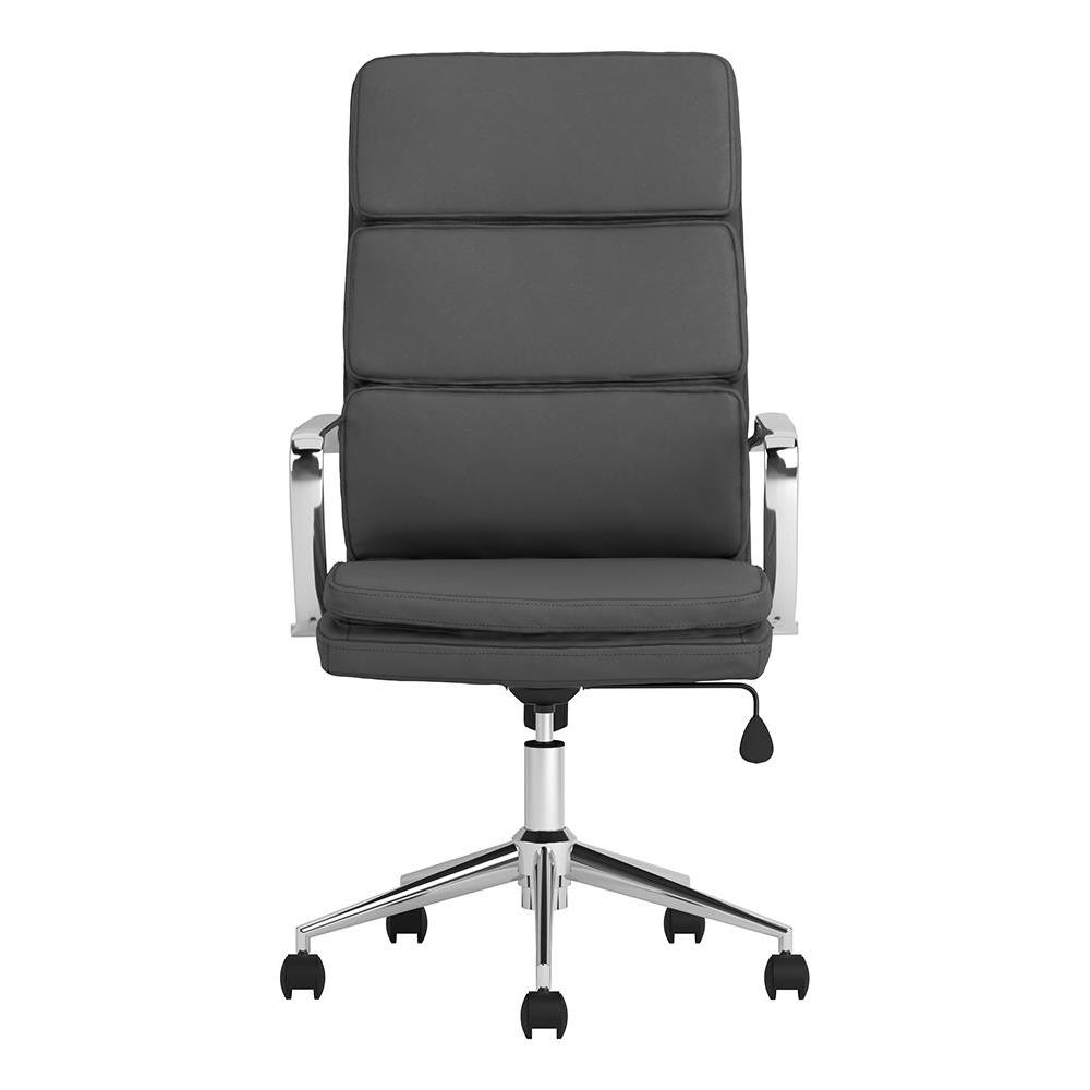 Ximena High Back Upholstered Office Chair Grey. Picture 5