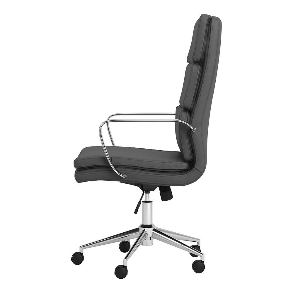 Ximena High Back Upholstered Office Chair Grey. Picture 6