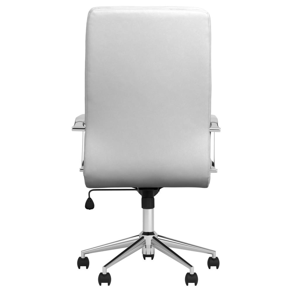 Ximena High Back Upholstered Office Chair White. Picture 6