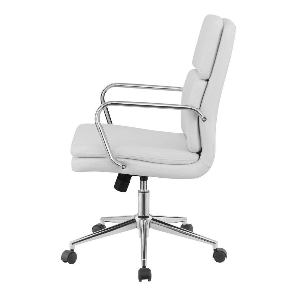 Ximena Standard Back Upholstered Office Chair White. Picture 4