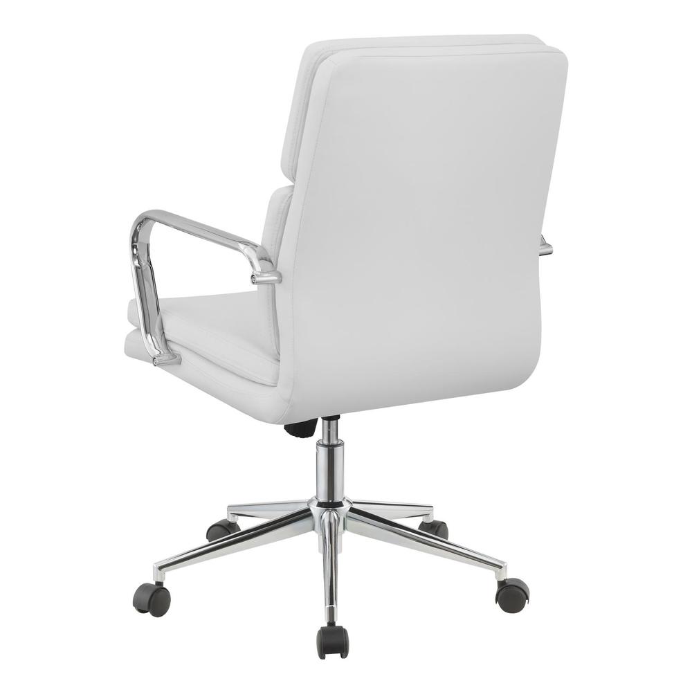 Ximena Standard Back Upholstered Office Chair White. Picture 5