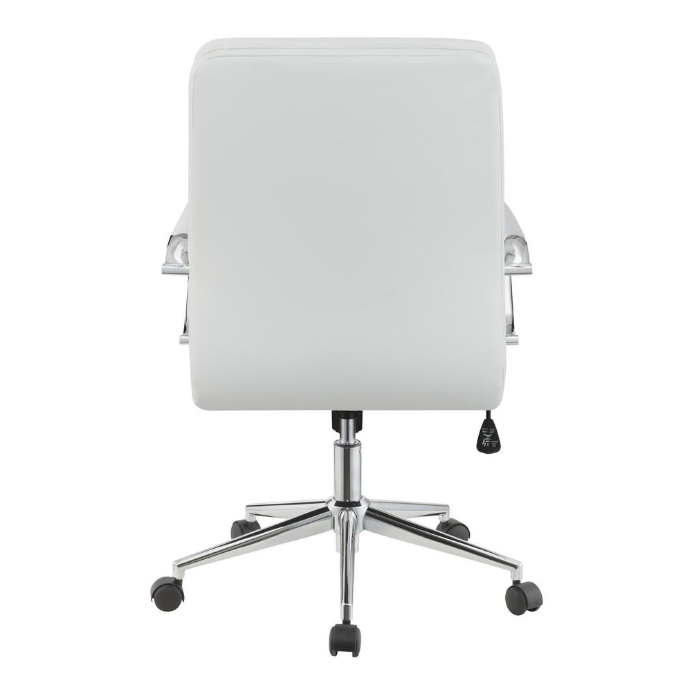 Ximena Standard Back Upholstered Office Chair White. Picture 6