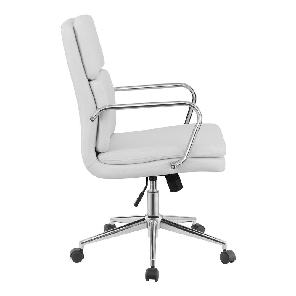 Ximena Standard Back Upholstered Office Chair White. Picture 7