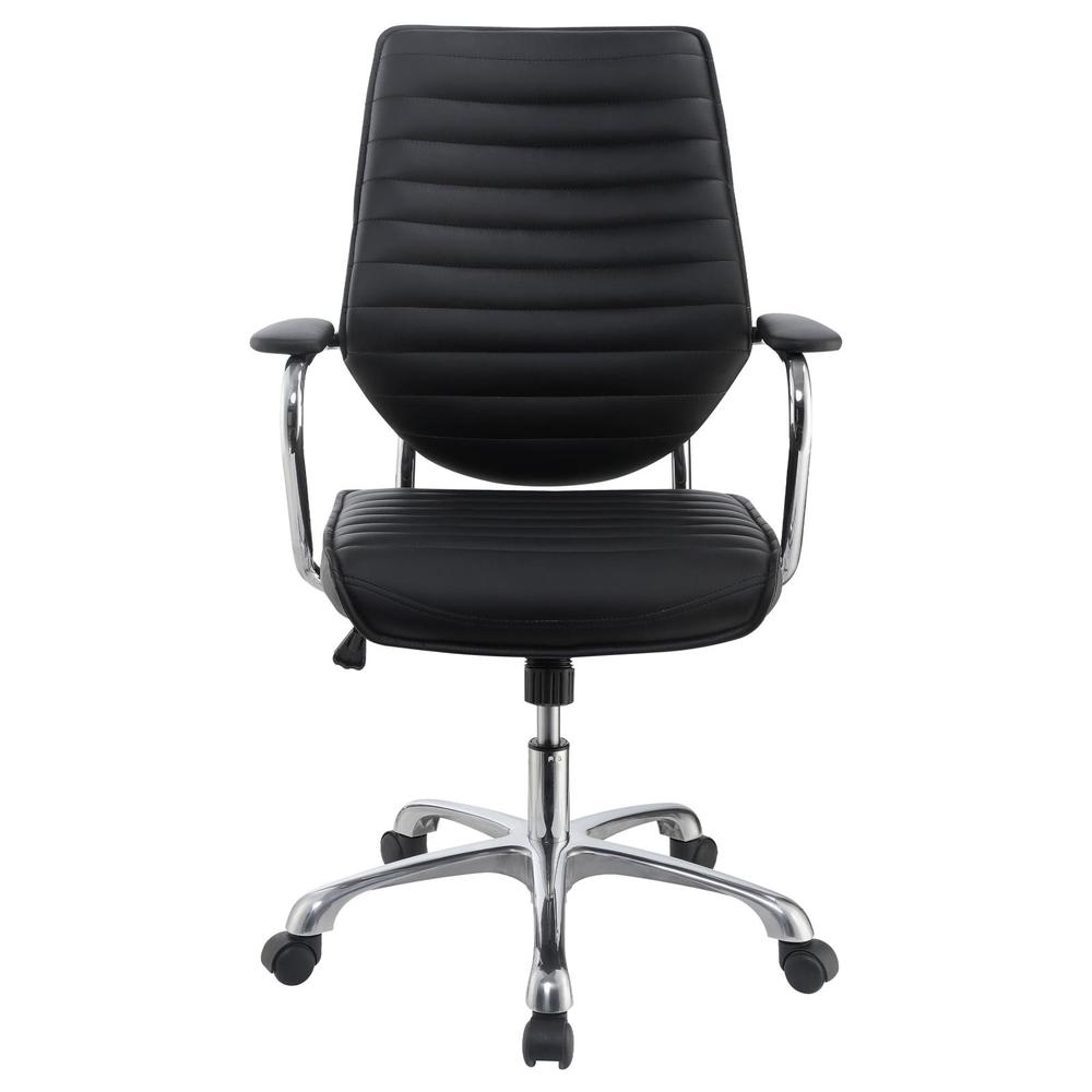Chase High Back Office Chair Black and Chrome. Picture 4