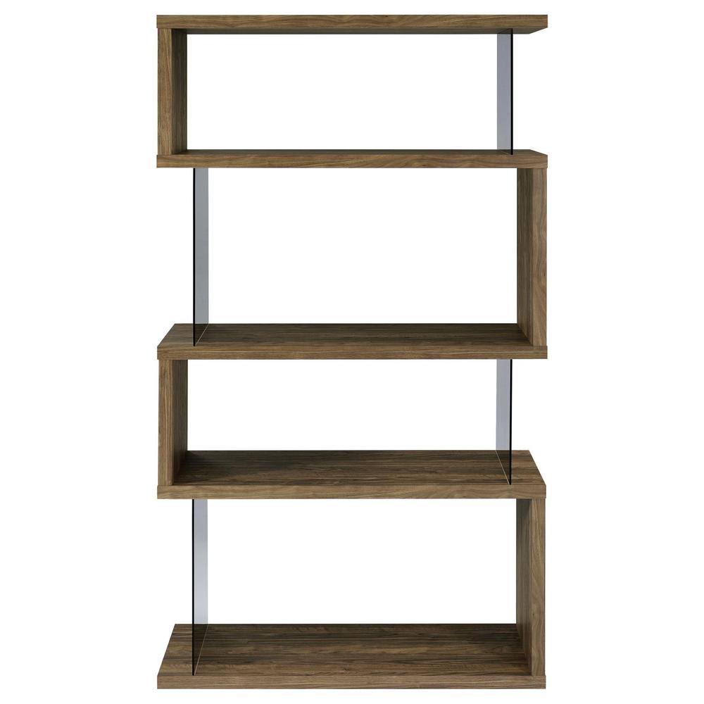 Emelle 4-shelf Bookcase with Glass Panels. Picture 3