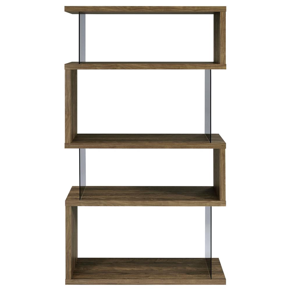 Emelle 4-shelf Bookcase with Glass Panels. Picture 7