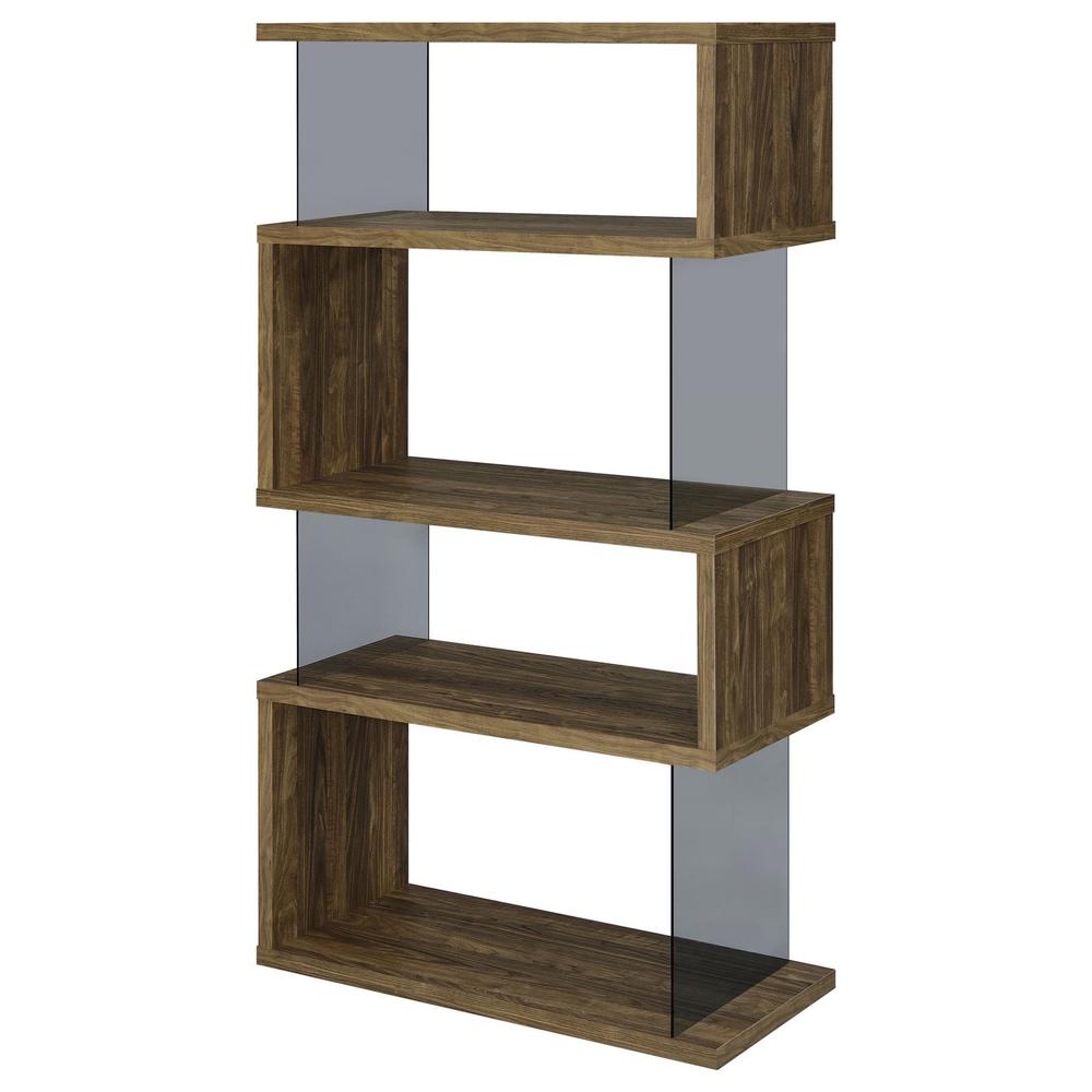 Emelle 4-shelf Bookcase with Glass Panels. Picture 8