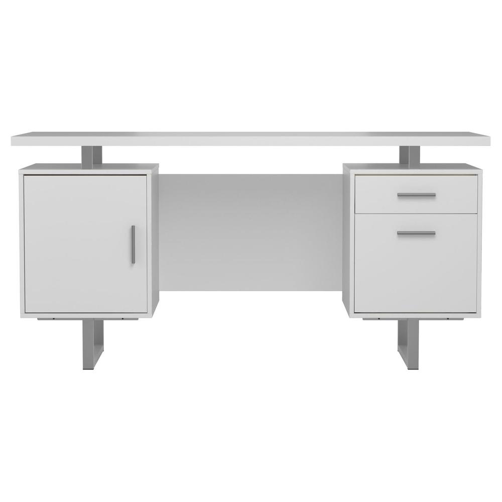 Lawtey Floating Top Office Desk White Gloss. Picture 5