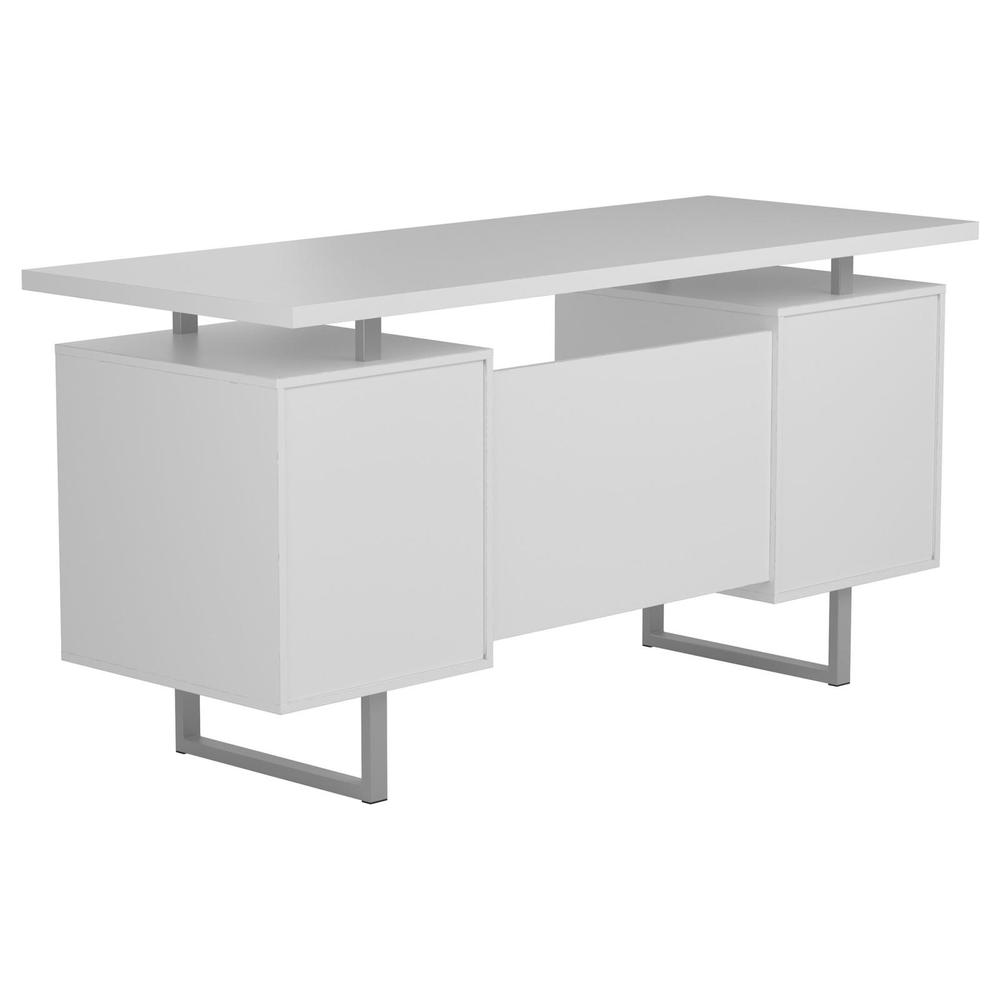 Lawtey Floating Top Office Desk White Gloss. Picture 8
