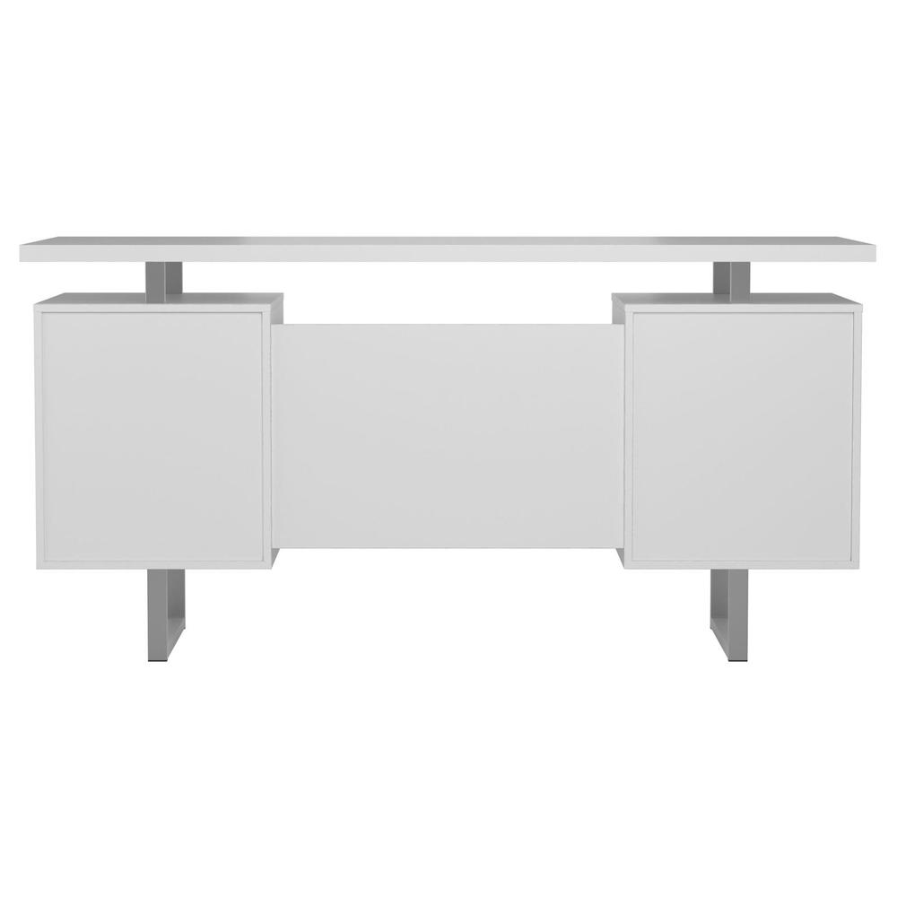 Lawtey Floating Top Office Desk White Gloss. Picture 9