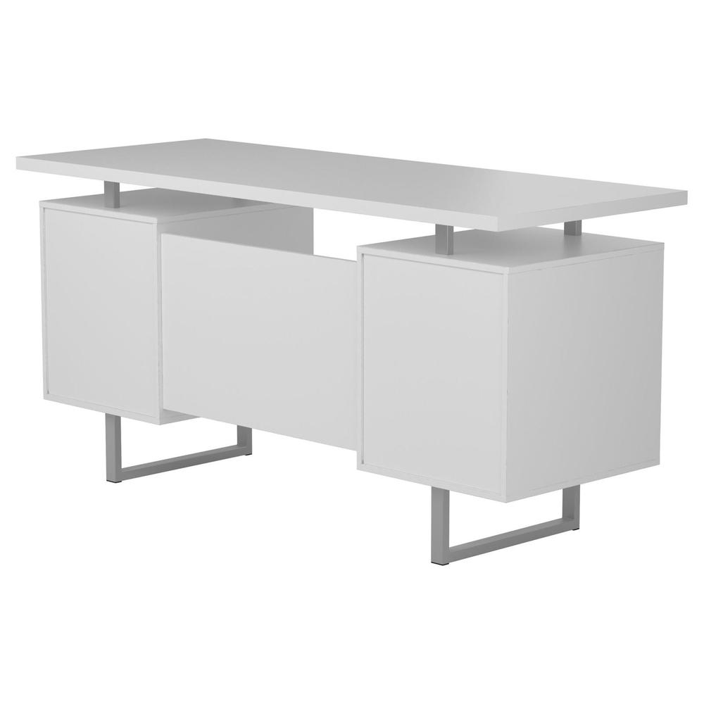 Lawtey Floating Top Office Desk White Gloss. Picture 10