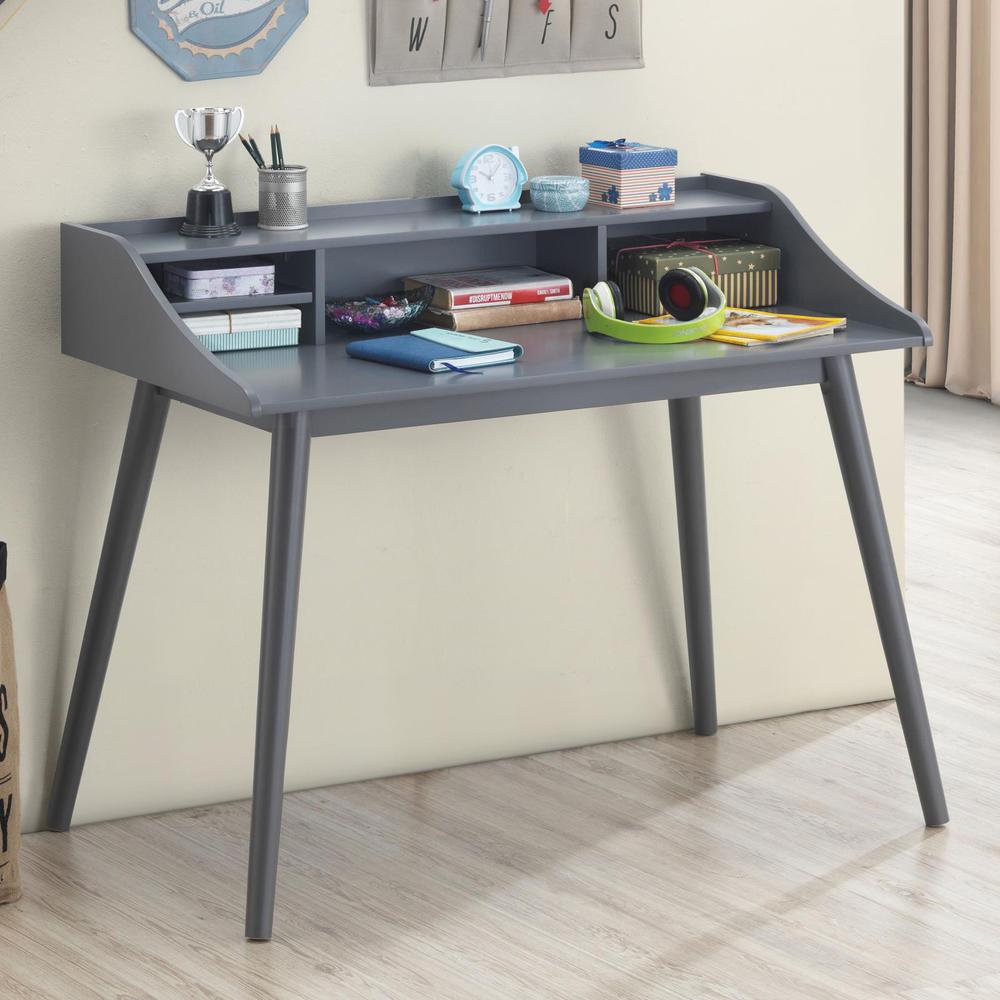 Percy 4-compartment Writing Desk Grey. Picture 2
