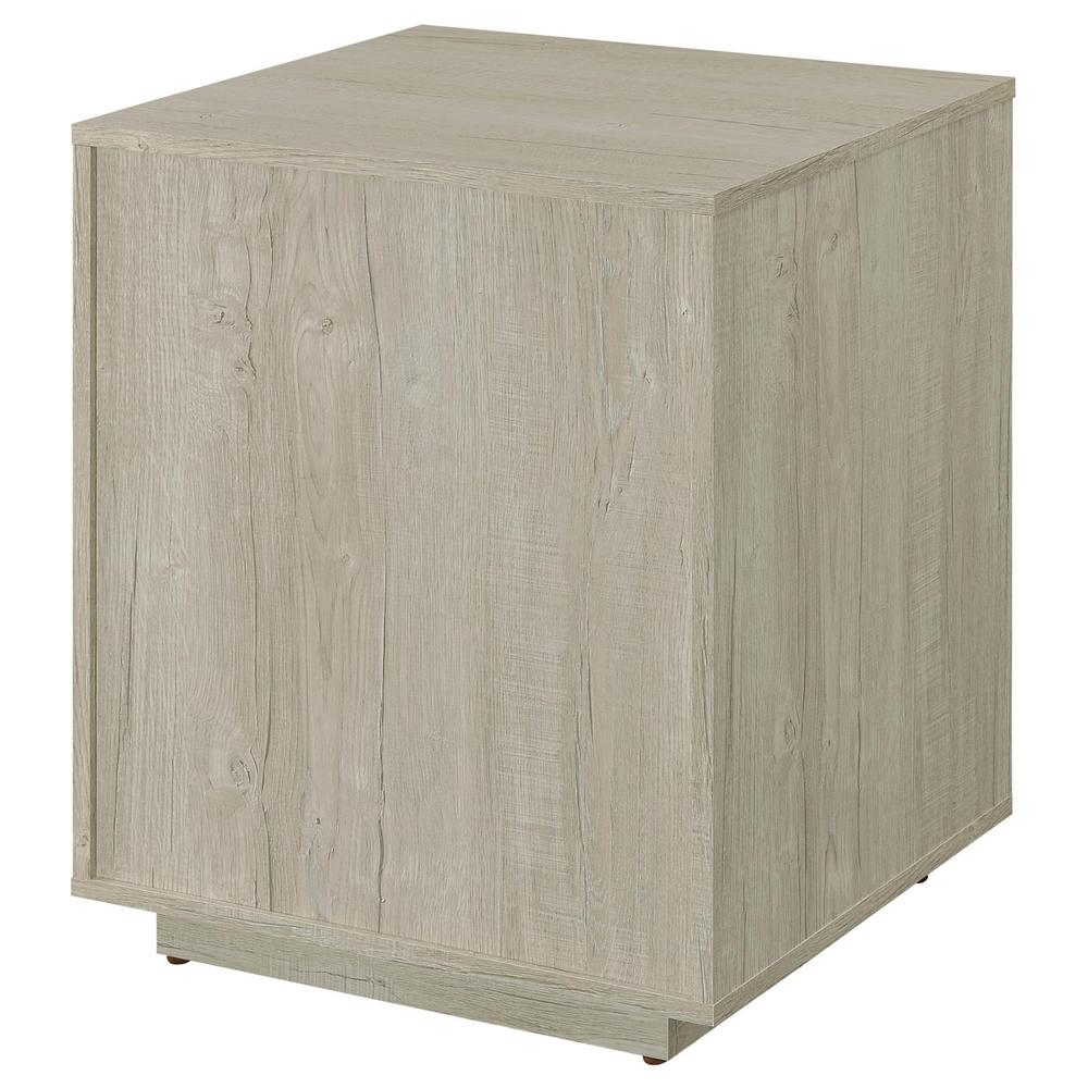 Loomis 3-Drawer Square File Cabinet Whitewashed Grey. Picture 9
