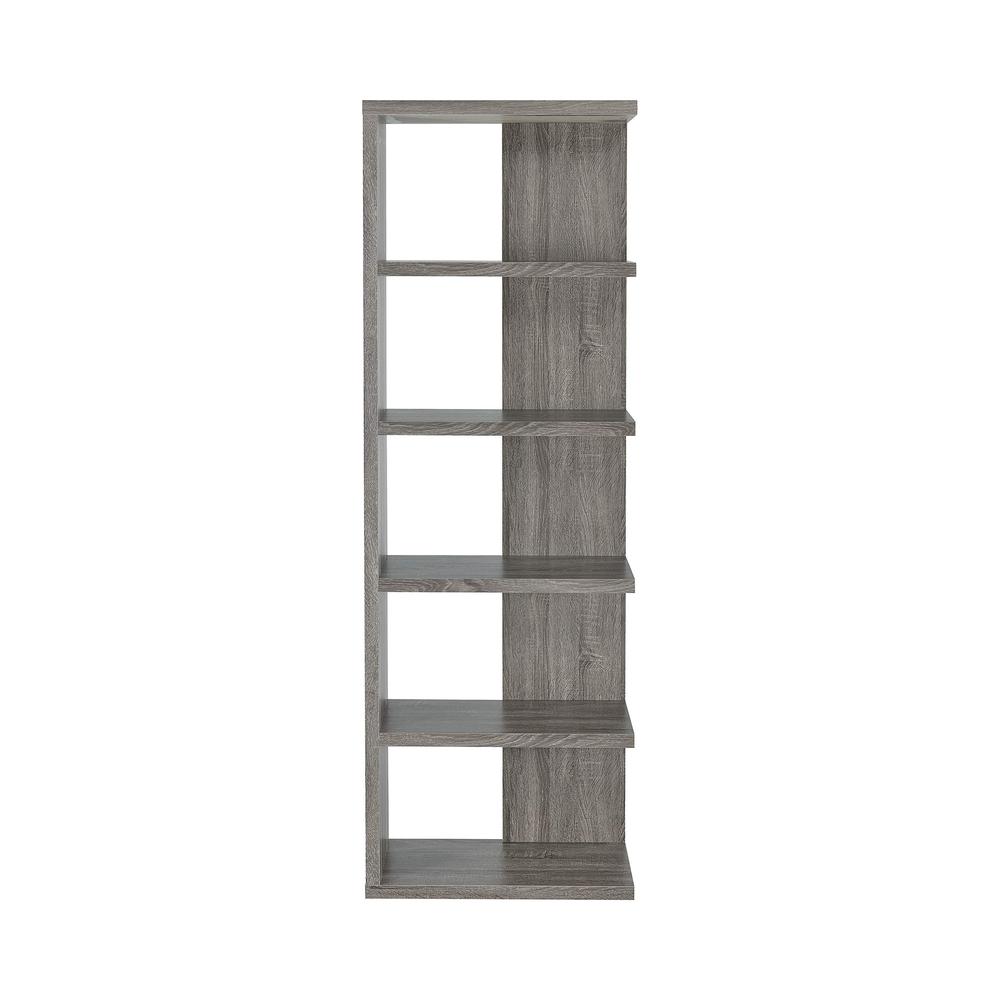 Harrison 5-tier Bookcase Weathered Grey. Picture 6