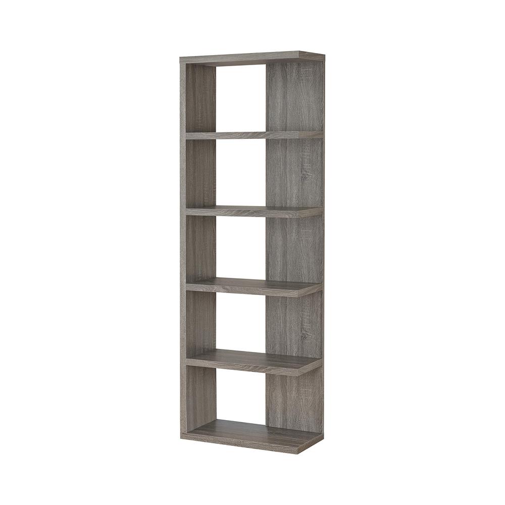 Harrison 5-tier Bookcase Weathered Grey. Picture 1