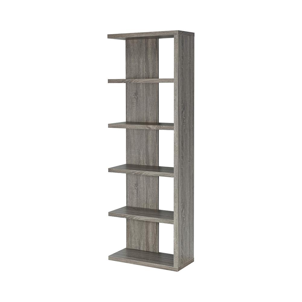 Harrison 5-tier Bookcase Weathered Grey. Picture 2