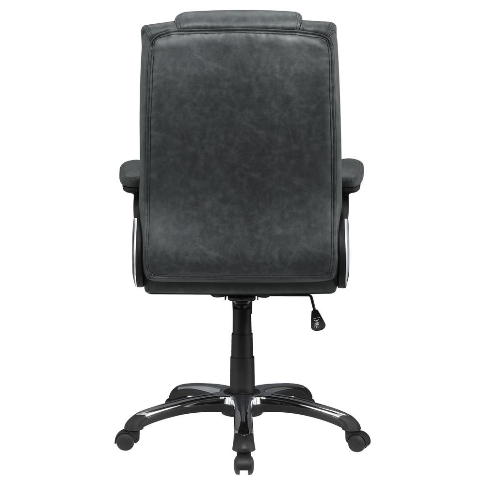 Nerris Adjustable Height Office Chair with Padded Arm Grey and Black. Picture 6