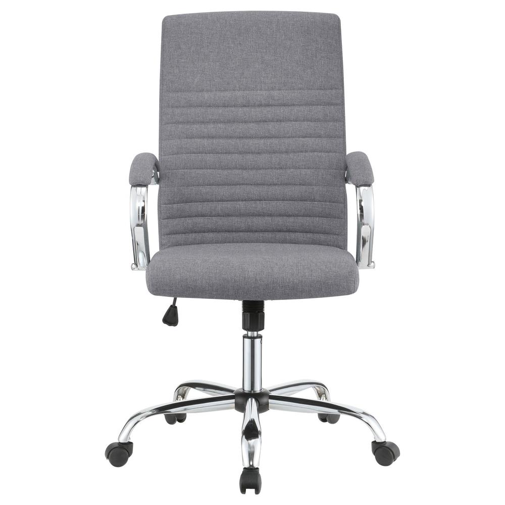 Abisko Upholstered Office Chair with Casters Grey and Chrome. Picture 3