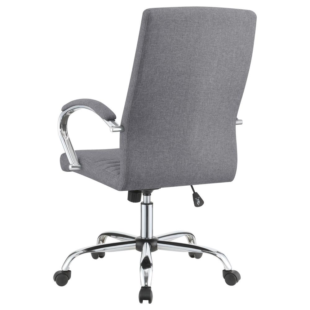 Abisko Upholstered Office Chair with Casters Grey and Chrome. Picture 5