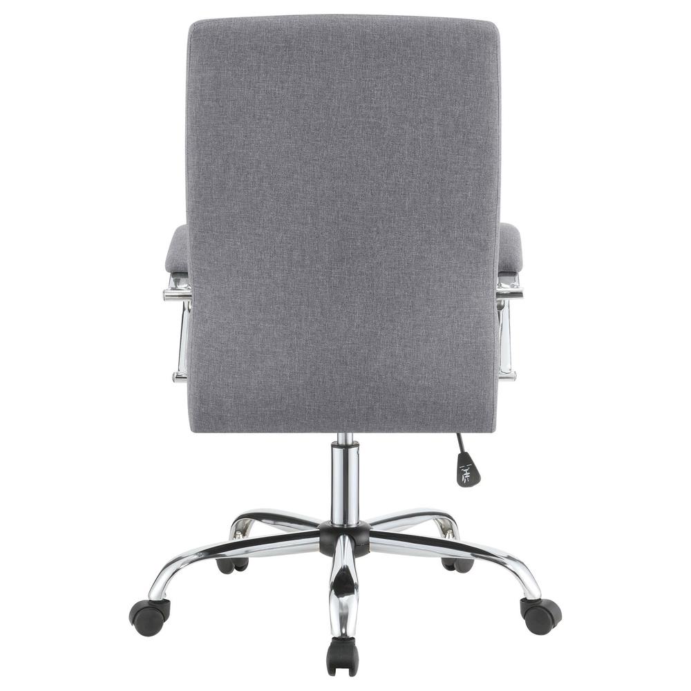 Abisko Upholstered Office Chair with Casters Grey and Chrome. Picture 6
