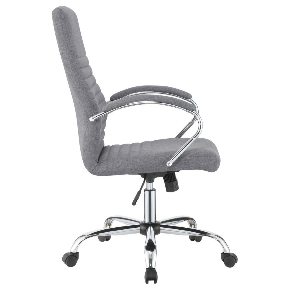 Abisko Upholstered Office Chair with Casters Grey and Chrome. Picture 7