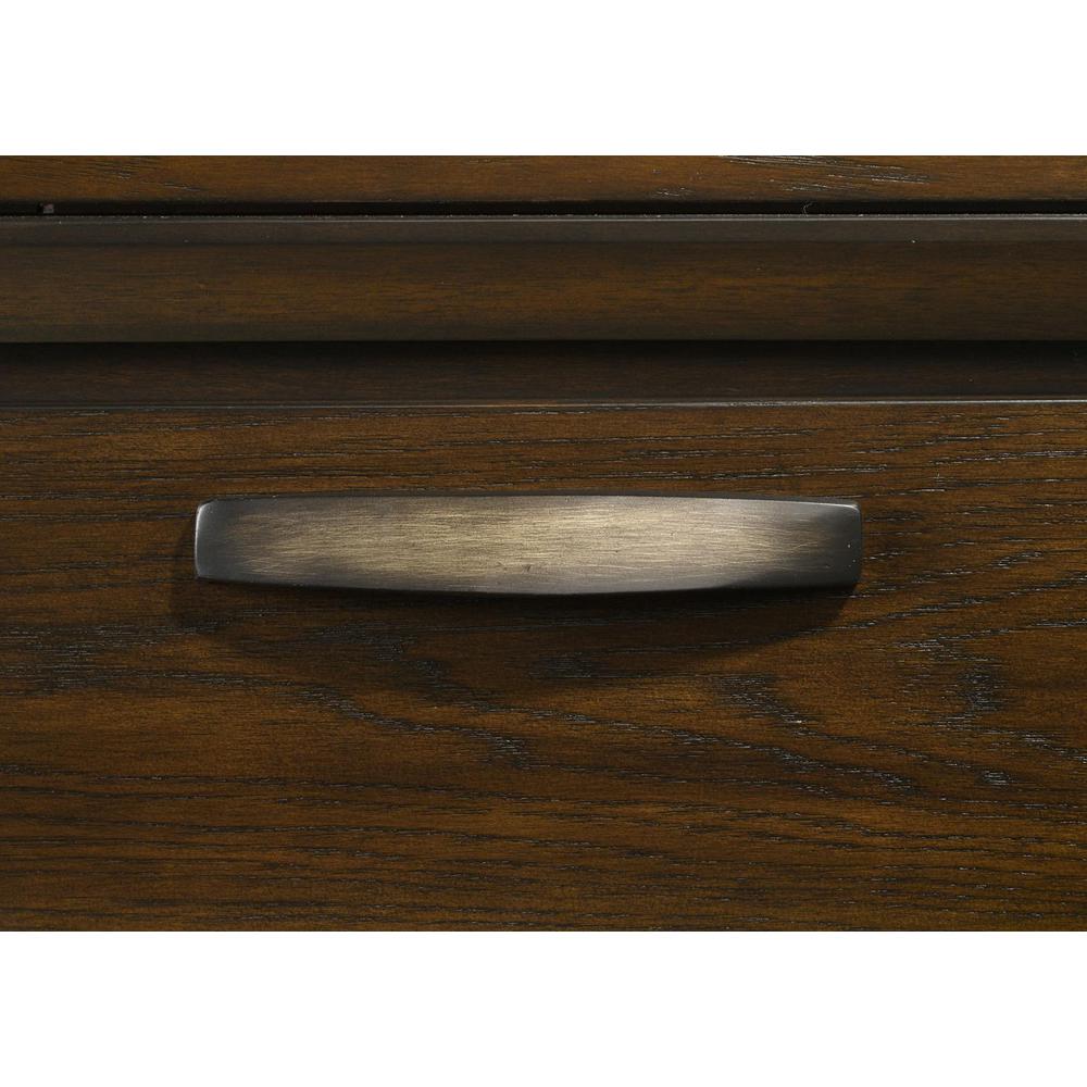 Marshall 6-drawer Executive Desk Dark Walnut and Gunmetal. Picture 13