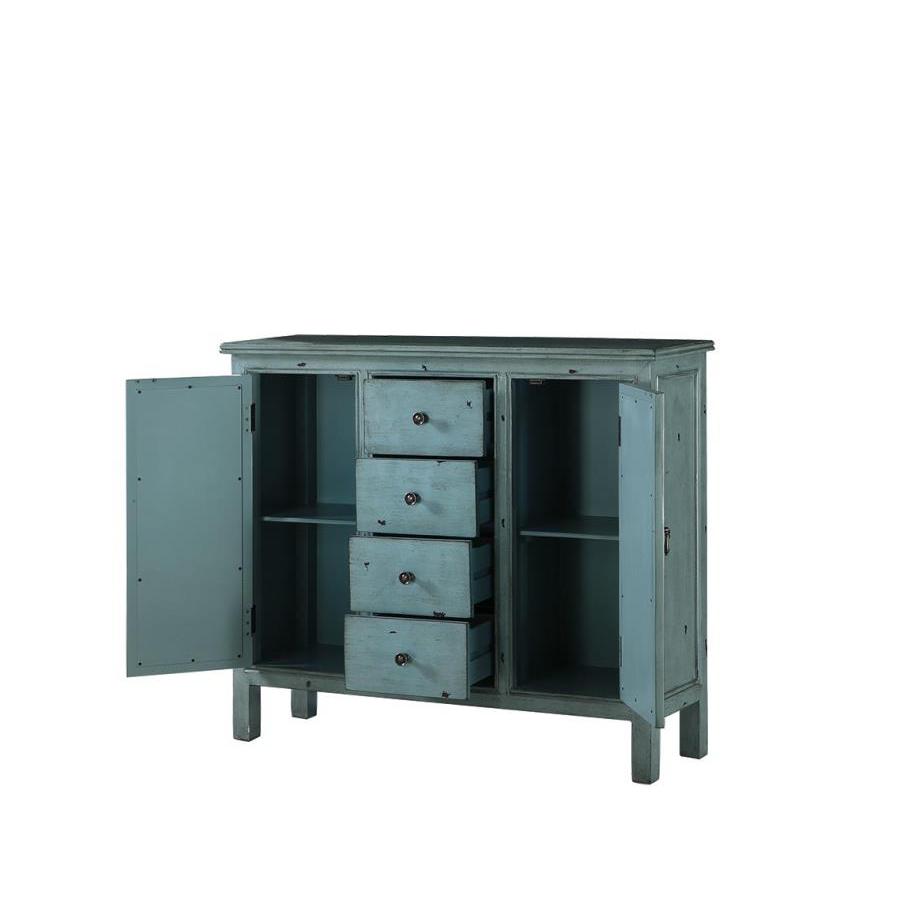Rue 4-drawer Accent Cabinet Antique Blue. Picture 3