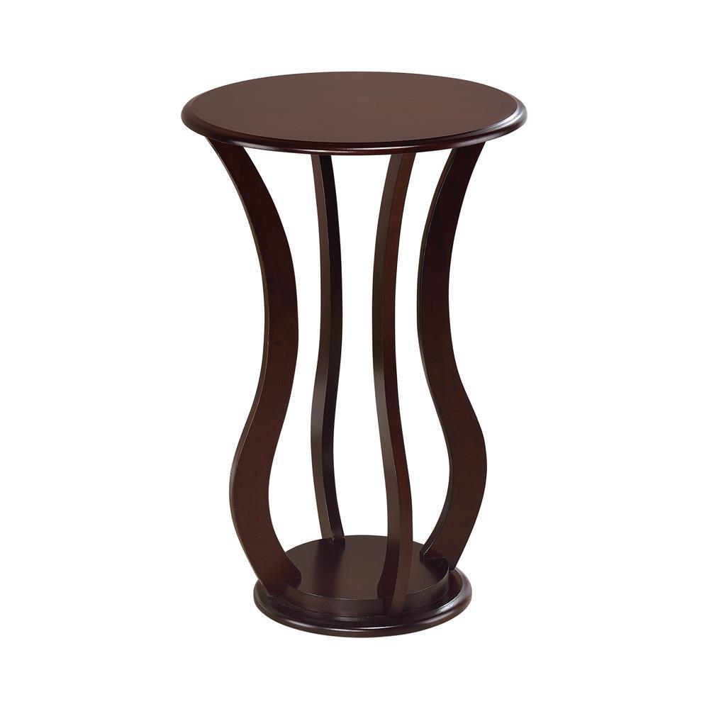 Elton Round Top Accent Table Cherry. Picture 1