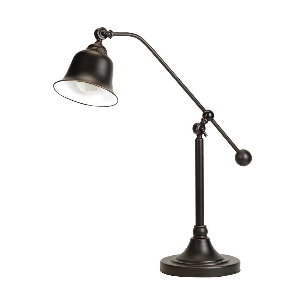 Eduardo Bell Shade Table Lamp Dark Bronze. Picture 1