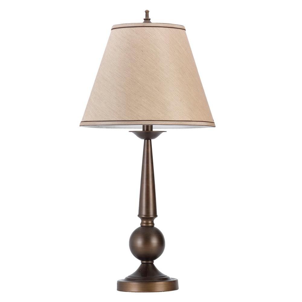 Ochanko Cone shade Table Lamps Bronze and Beige (Set of 2). Picture 1