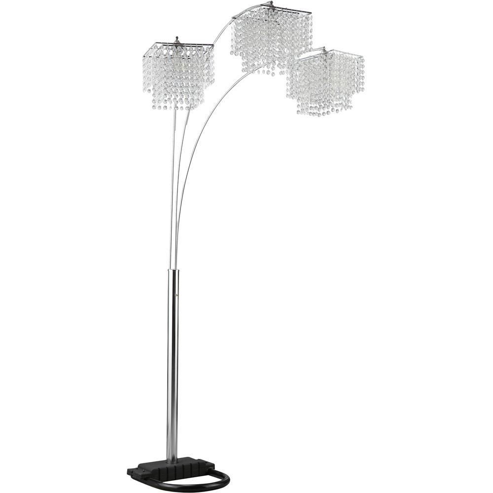 Miriam Crystal Drop Shade Floor Lamp Chrome. Picture 1