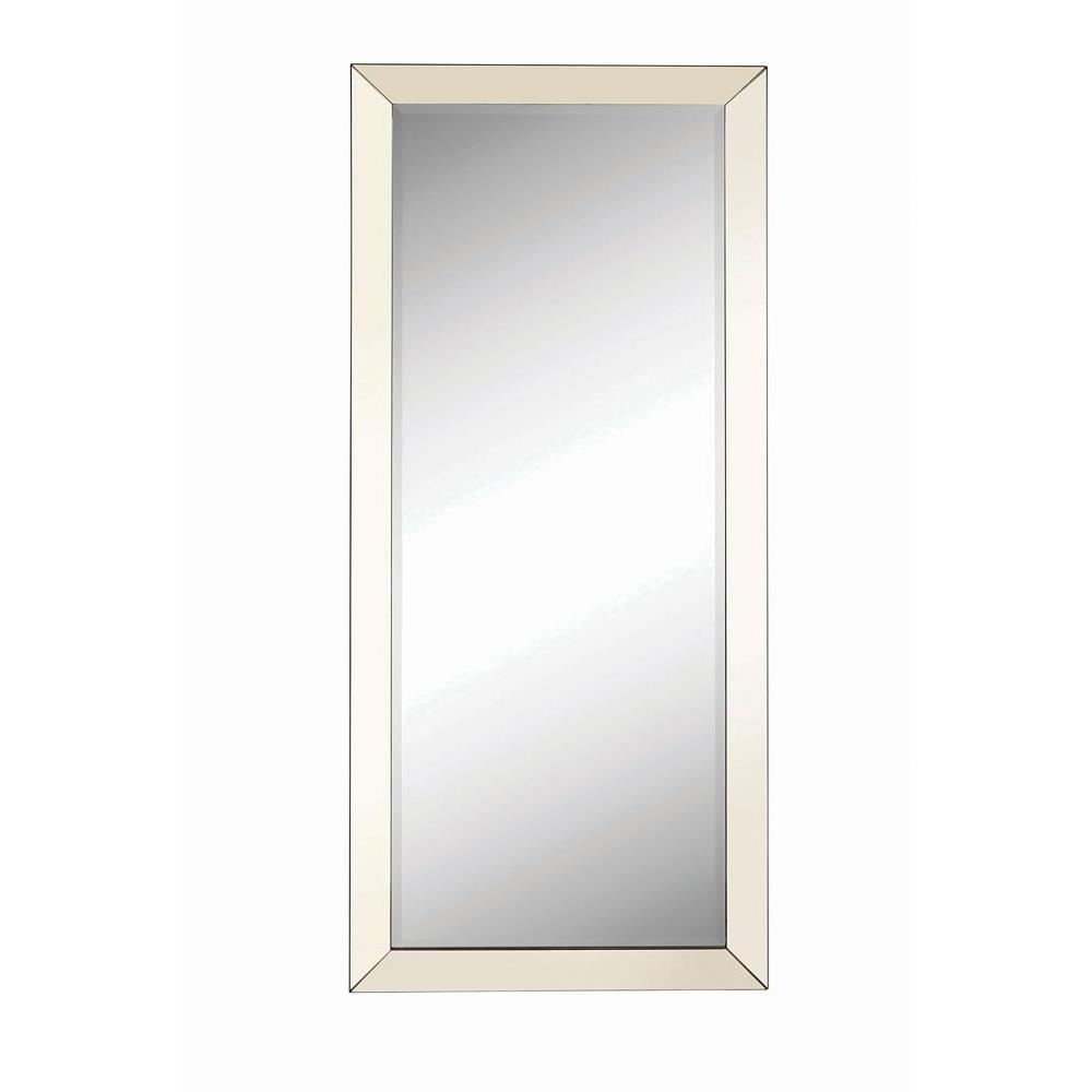 Barnett Rectangular Floor Mirror Silver. Picture 1