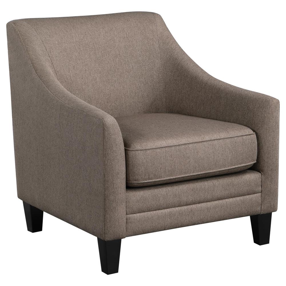 Liam Upholstered Sloped Arm Accent Club Chair Camel. Picture 11