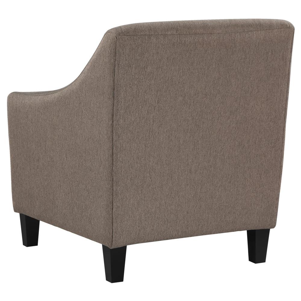 Liam Upholstered Sloped Arm Accent Club Chair Camel. Picture 5