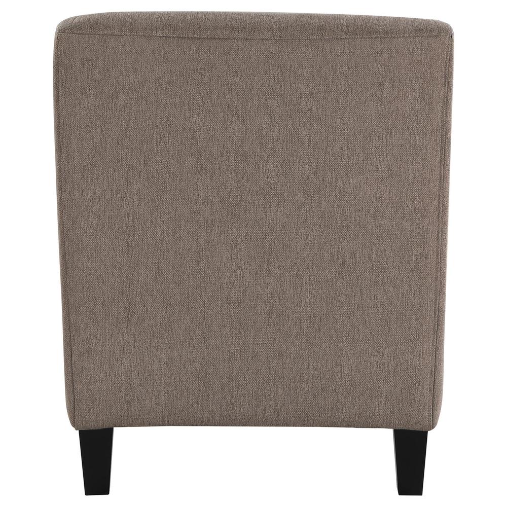 Liam Upholstered Sloped Arm Accent Club Chair Camel. Picture 6