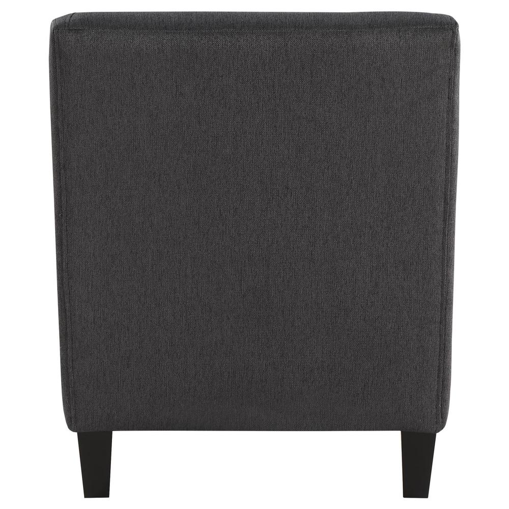 Liam Upholstered Sloped Arm Accent Club Chair Black. Picture 6