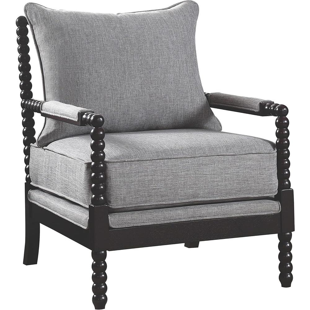 Andrea Heavy Duty High Back Accent Chair Grey. Picture 1