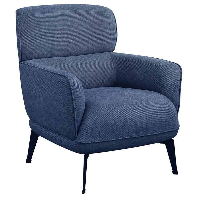 Andrea Heavy Duty High Back Accent Chair Blue. Picture 1
