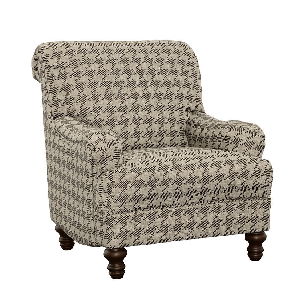 Glenn Upholstered Accent Chair Grey. Picture 2
