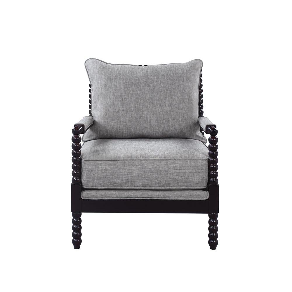 Blanchett Cushion Back Accent Chair Grey and Black. Picture 2