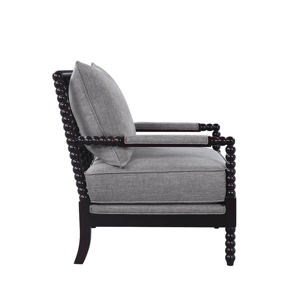 Blanchett Cushion Back Accent Chair Grey and Black. Picture 4