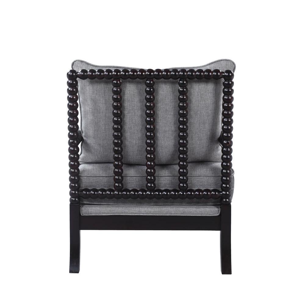 Blanchett Cushion Back Accent Chair Grey and Black. Picture 3