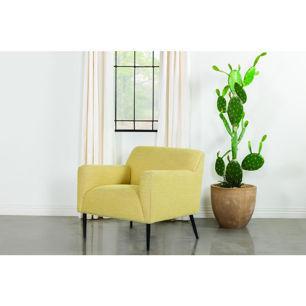 Sally Upholstered Track Arms Accent Chair Lemon. The main picture.