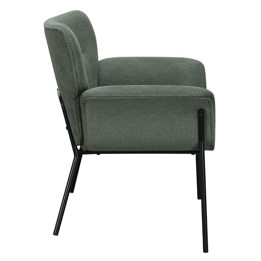 Davina Upholstered Flared Arms Accent Chair Ivy. Picture 4
