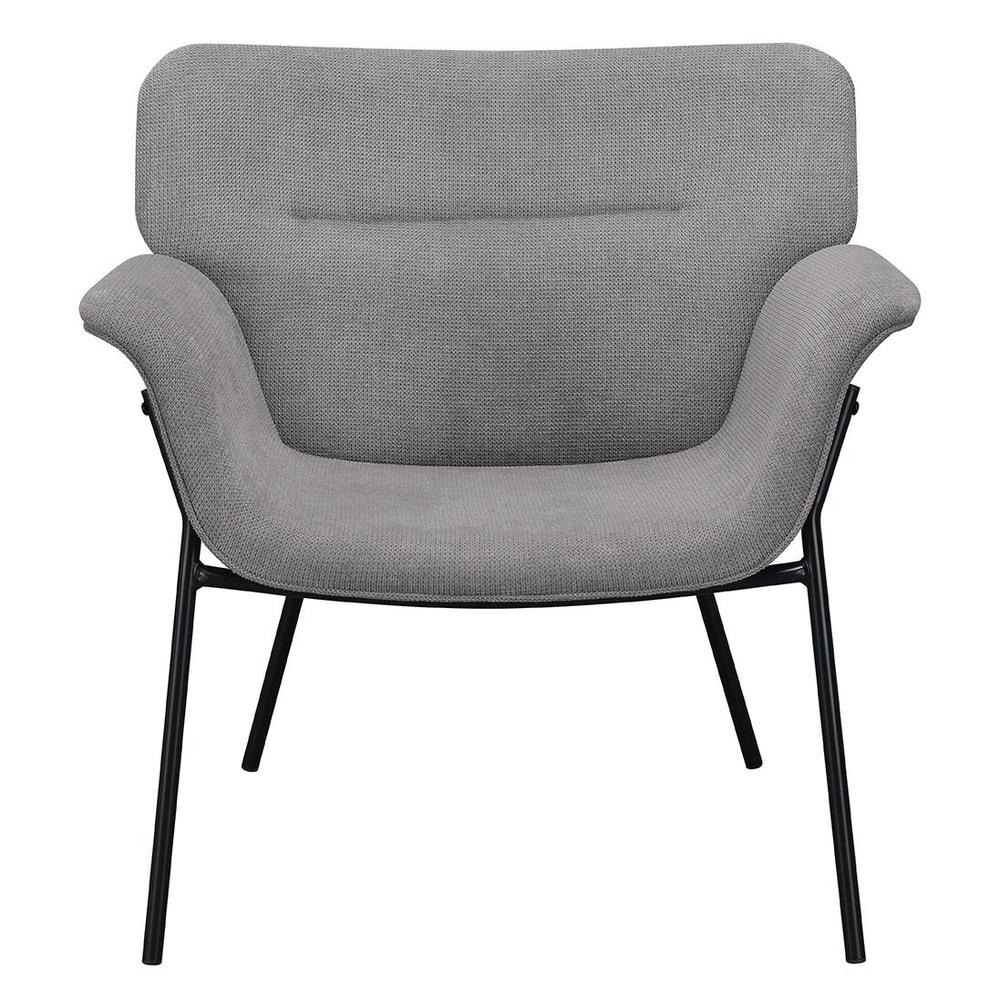 Davina Upholstered Flared Arms Accent Chair Ash Grey. Picture 3