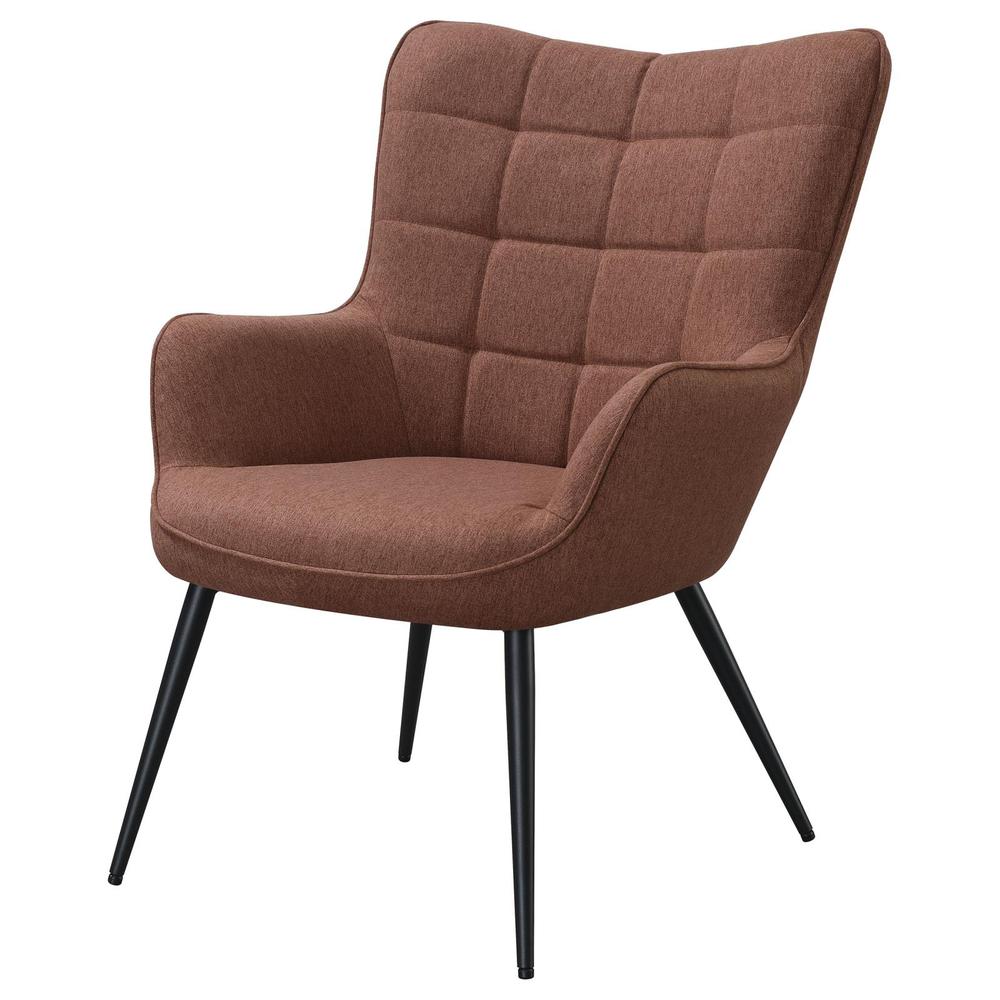 Isla Upholstered Flared Arms Accent Chair with Grid Tufted. Picture 4