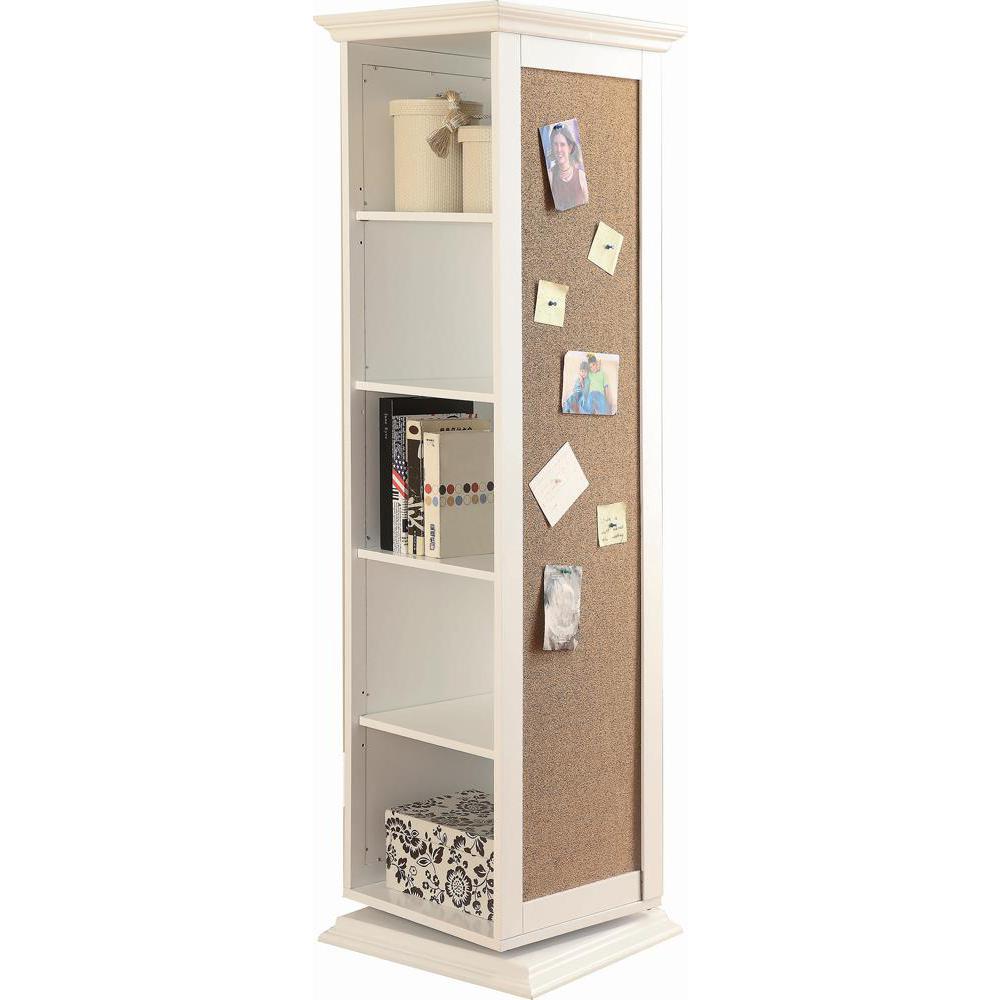 Robinsons Swivel Accent Cabinet with Cork Board White. Picture 2