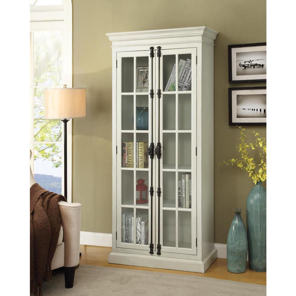 Toni 2-door Tall Cabinet Antique White. Picture 1