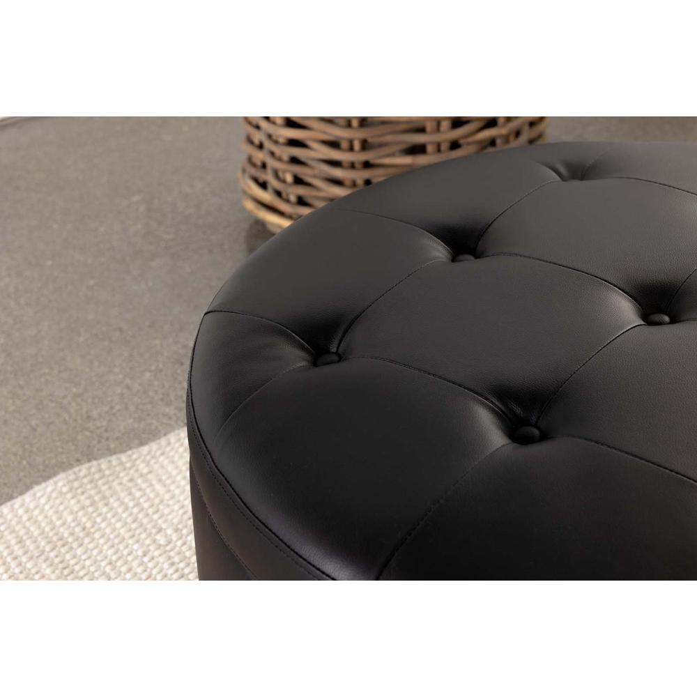 Jace Upholstered Tufted Storage Ottoman Black. Picture 2