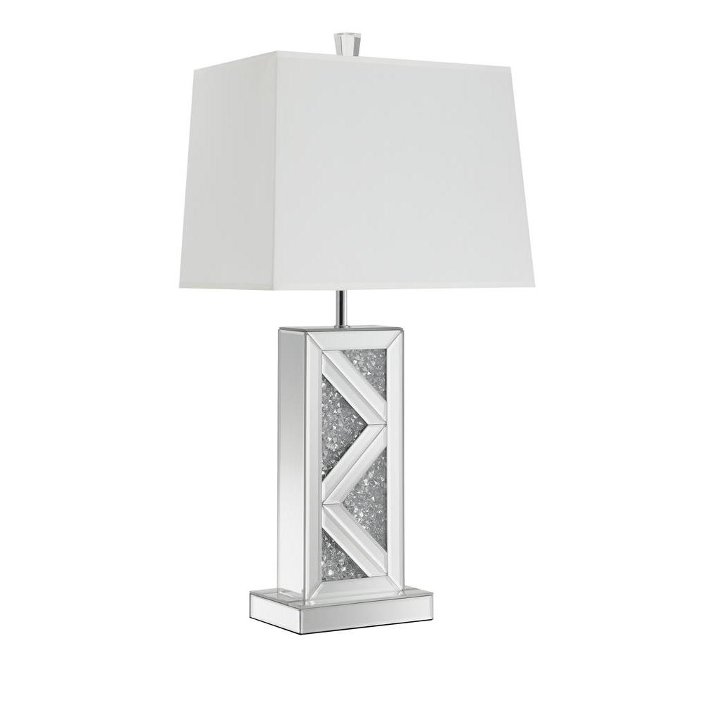 Carmen Geometric Base Table Lamp Silver. Picture 2